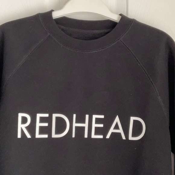 Brunette the label NWT ‘Redhead’ black sweatshirt Sz XS oversized - Picture 3 of 9